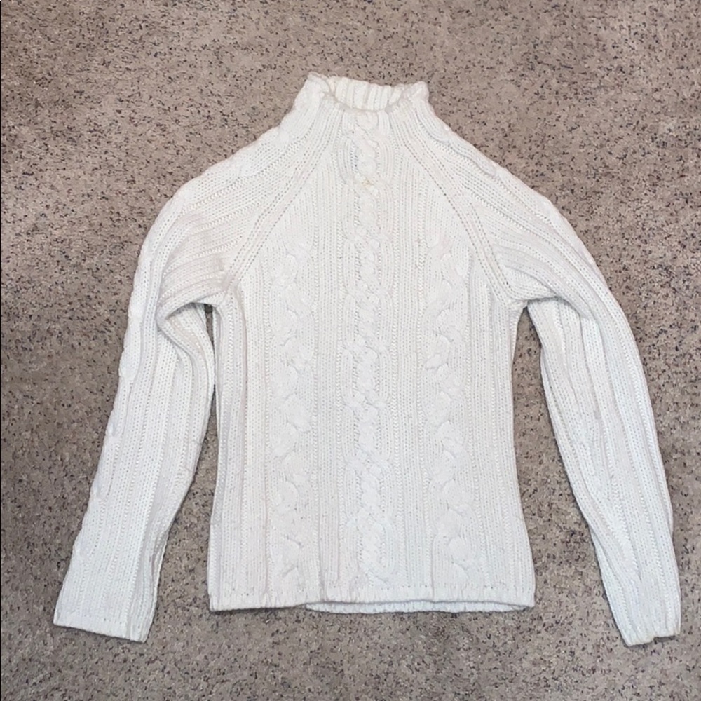 White Turtleneck Sweater